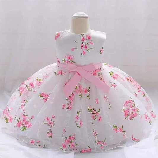  Floral Embroidered Baby Girl Dress For First Birthday -  ToylandEU™