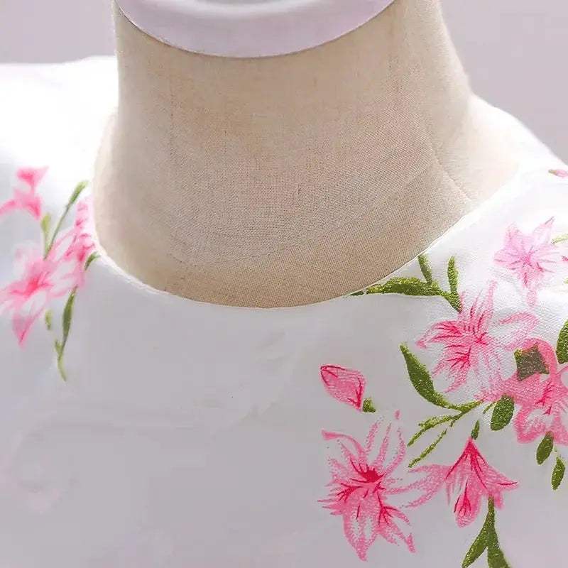 Floral Embroidered Baby Girl Dress For First Birthday - ToylandEU