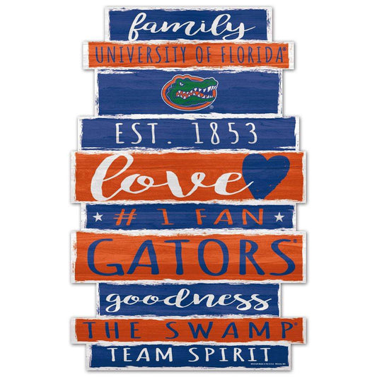 Florida Gators 11x17 Wood Sign With Family Word Design - ToylandEU