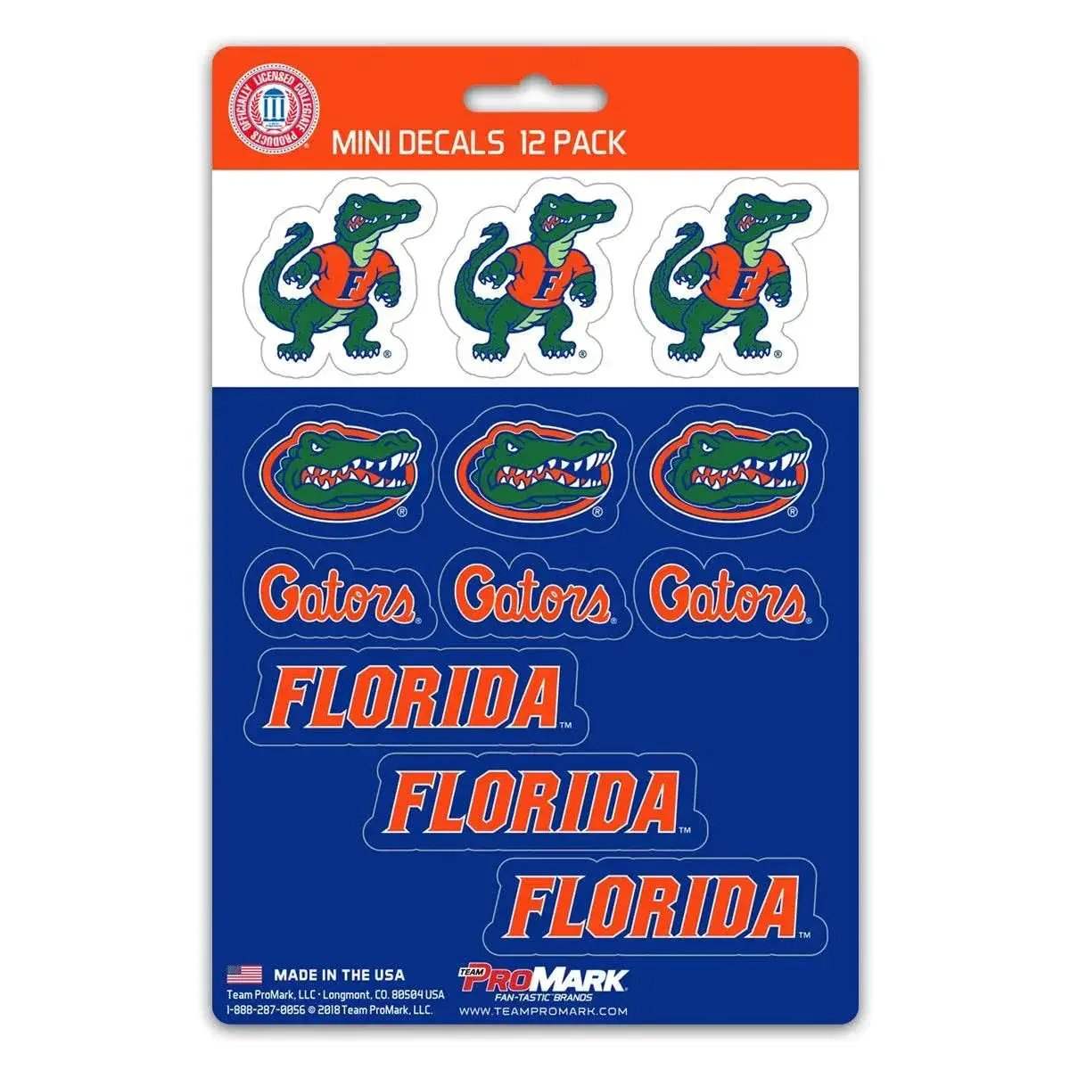  Florida Gators Mini 12 Pack Decal Set Premium Vinyl -  ToylandEU™