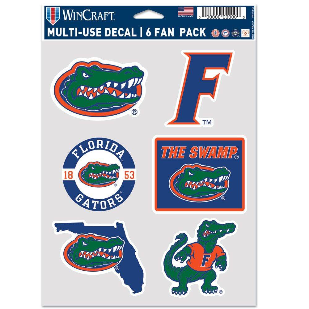 Florida Gators Multi Use Decal Set Fan Pack Six Pack - ToylandEU