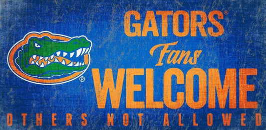  Florida Gators Wood Sign Fans Welcome 12x6 Hanging Rope -  ToylandEU™