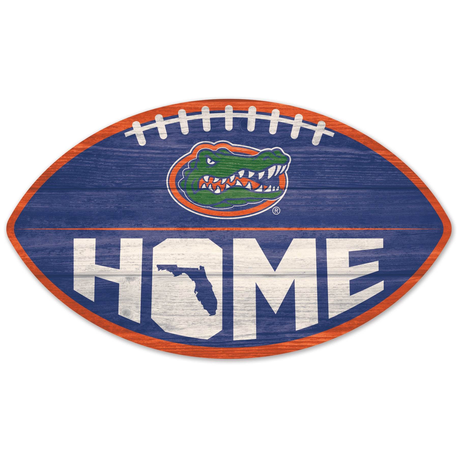 Florida Gators Wooden Football Shape Sign Decor Wall Art - ToylandEU