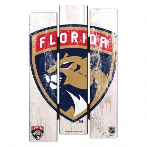 Florida Panthers 11x17 Wood Fence Style Sign Retro - ToylandEU