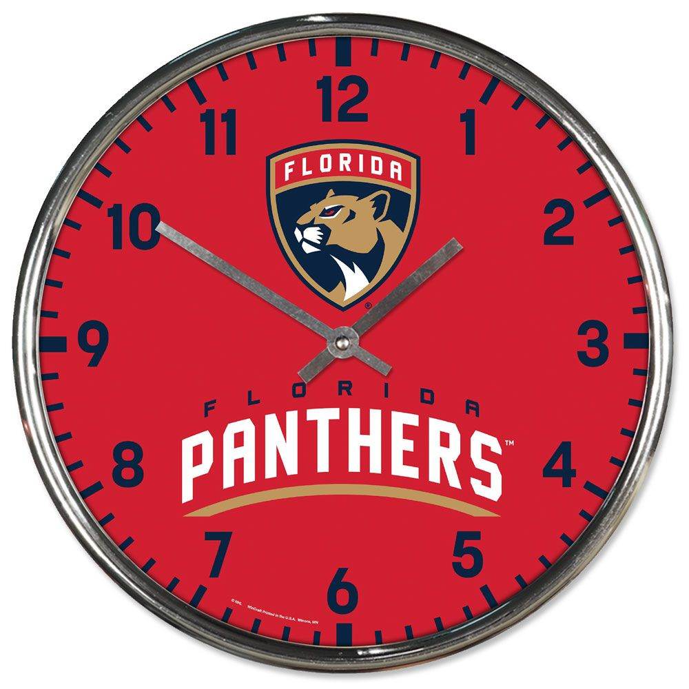 Florida Panthers Chrome Round Wall Clock 12 Inch Edition - ToylandEU