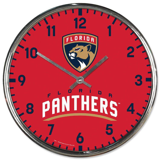 Florida Panthers Chrome Round Wall Clock 12 Inch Edition - ToylandEU