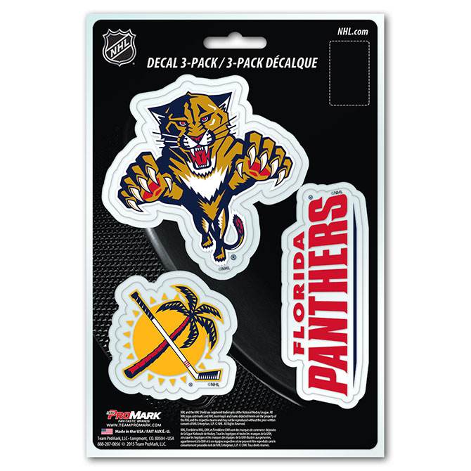 Florida Panthers Die Cut Decals 3 Pack Premium Clear Vinyl - ToylandEU