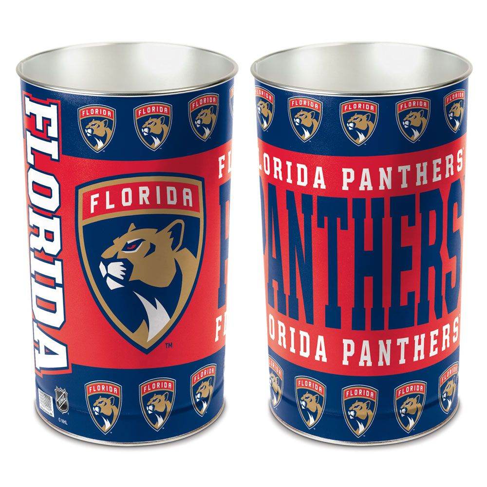 Florida Panthers Wastebasket 15 Inch Metal Trash Can - ToylandEU