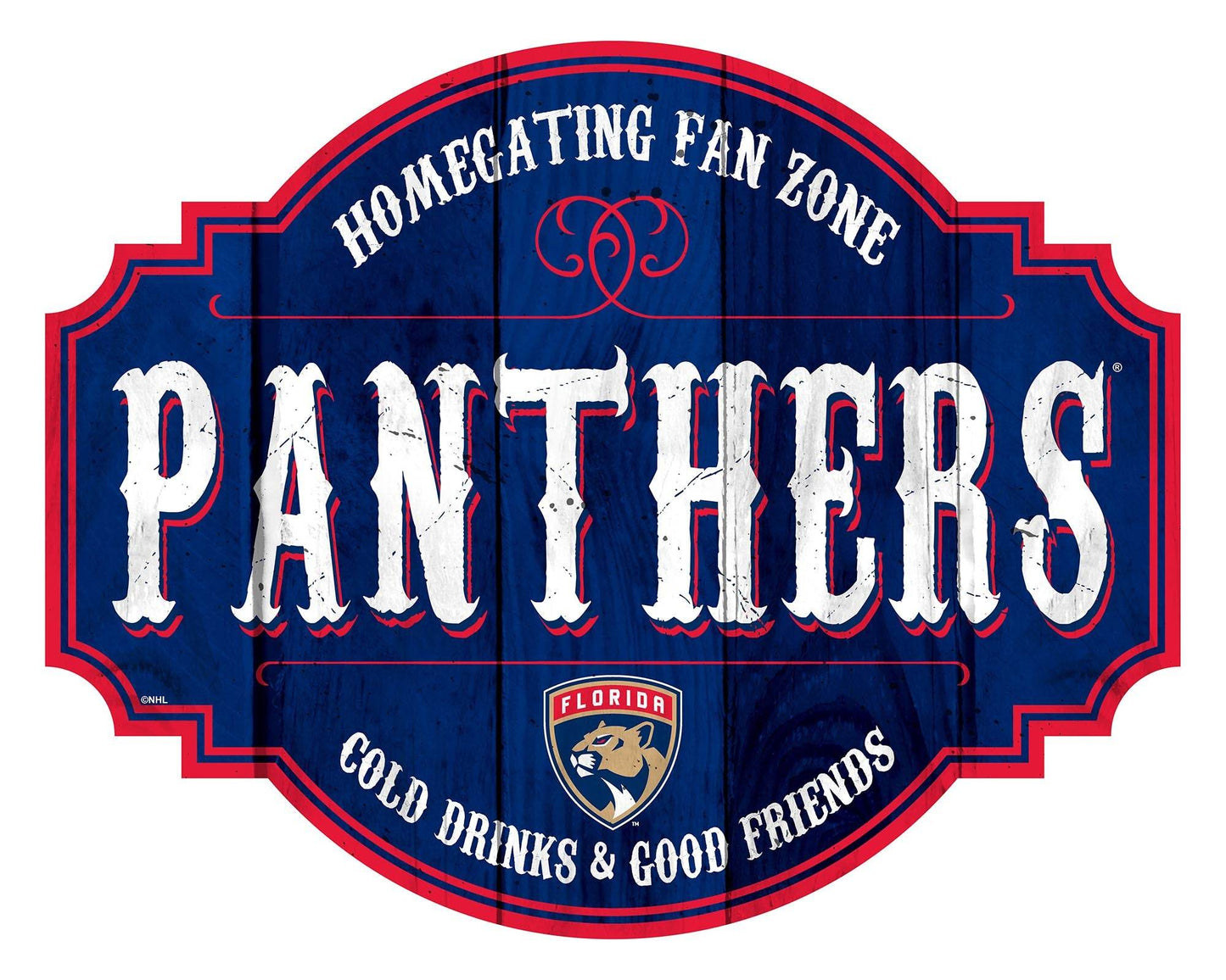Florida Panthers Wood Sign 12 Inch Homegating Tavern - ToylandEU