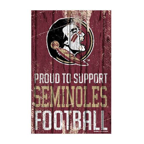 Florida State Seminoles 11x17 Wood Sign Proud to Support - ToylandEU