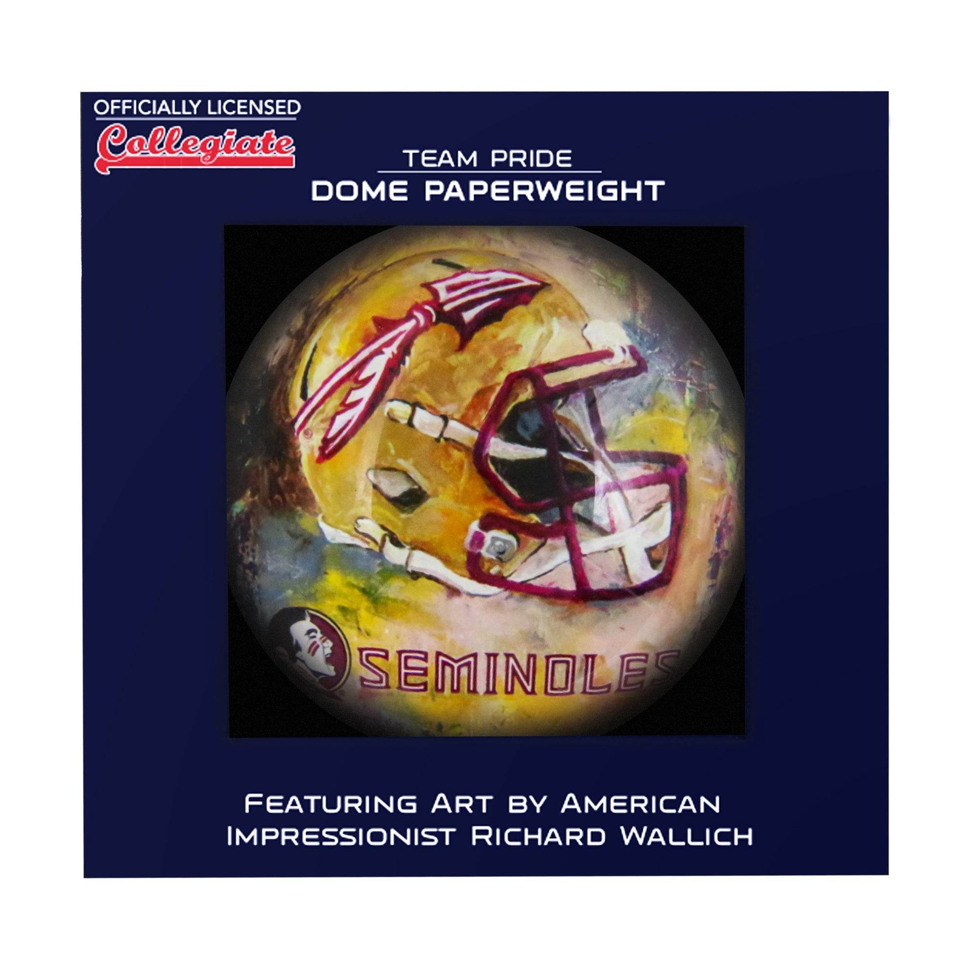 Florida State Seminoles Domed Paperweight Glass Desk Decor - ToylandEU