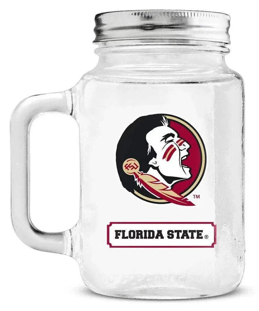  Florida State Seminoles Mason Jar Glass With Lid -  ToylandEU™