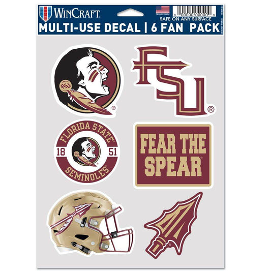 Florida State Seminoles Multi Use Fan Decal Six Pack - ToylandEU