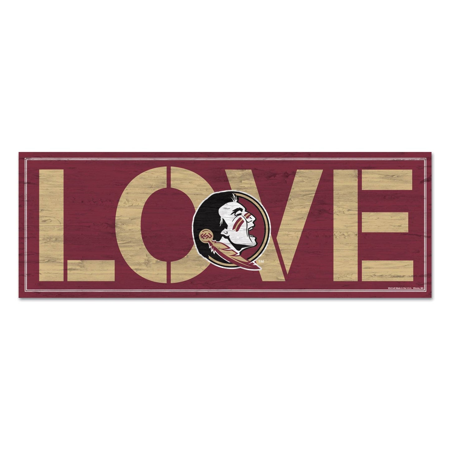 Florida State Seminoles Sign 8x23 Wood Love Wall Decor - ToylandEU