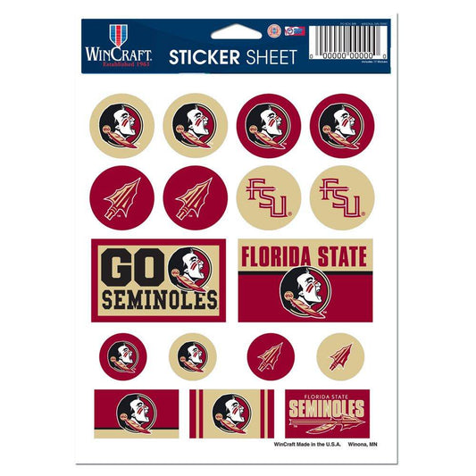 Florida State Seminoles Vinyl Decal Sheet 5x7 Sticker - ToylandEU