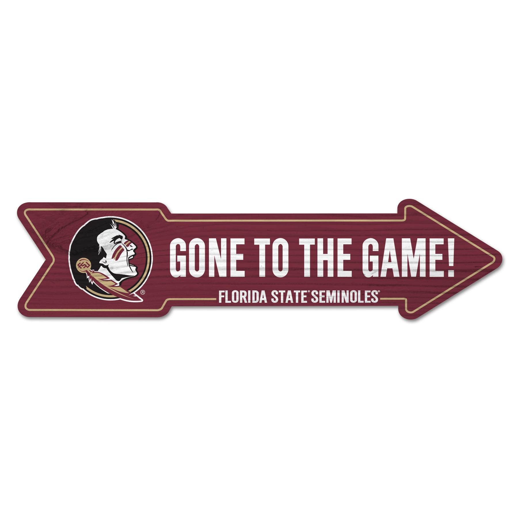 Florida State Seminoles Wood Arrow Sign 6x24 Inches - ToylandEU