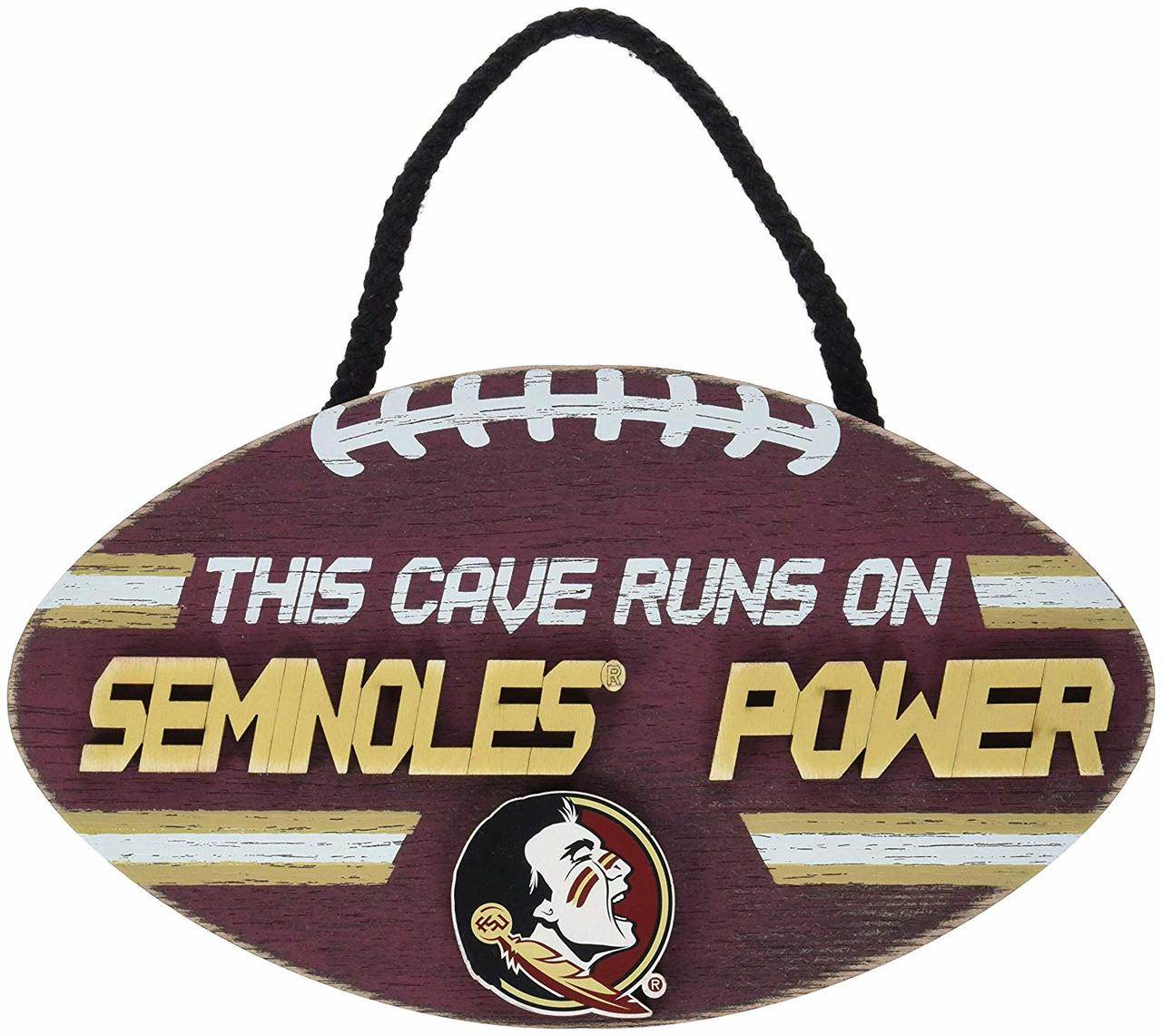 Florida State Seminoles Wood Football Sign Wall Decor - ToylandEU