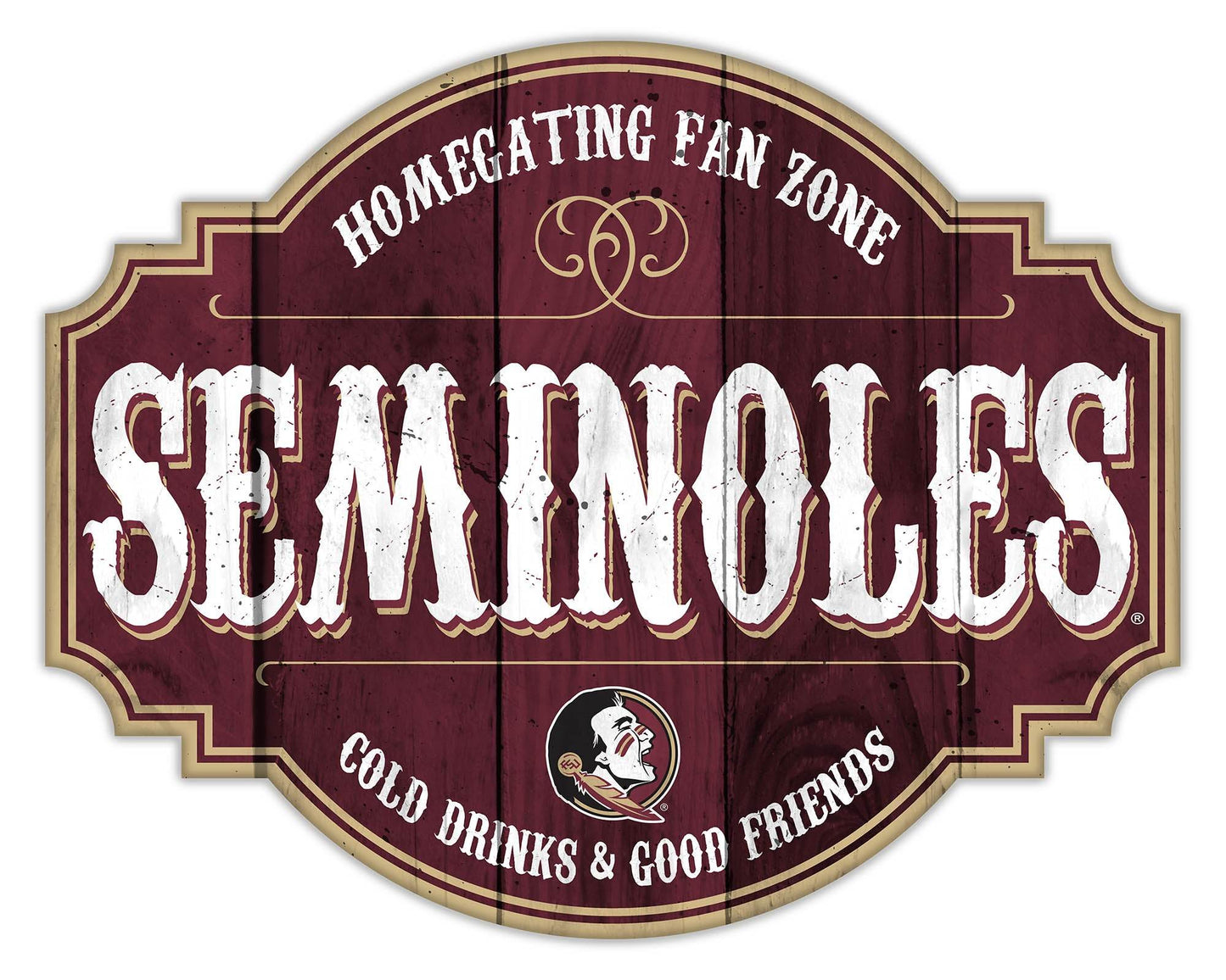 Florida State Seminoles Wood Sign 12 Inch Homegating Tavern - ToylandEU