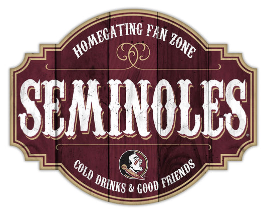 Florida State Seminoles Wood Sign 12 Inch Homegating Tavern - ToylandEU