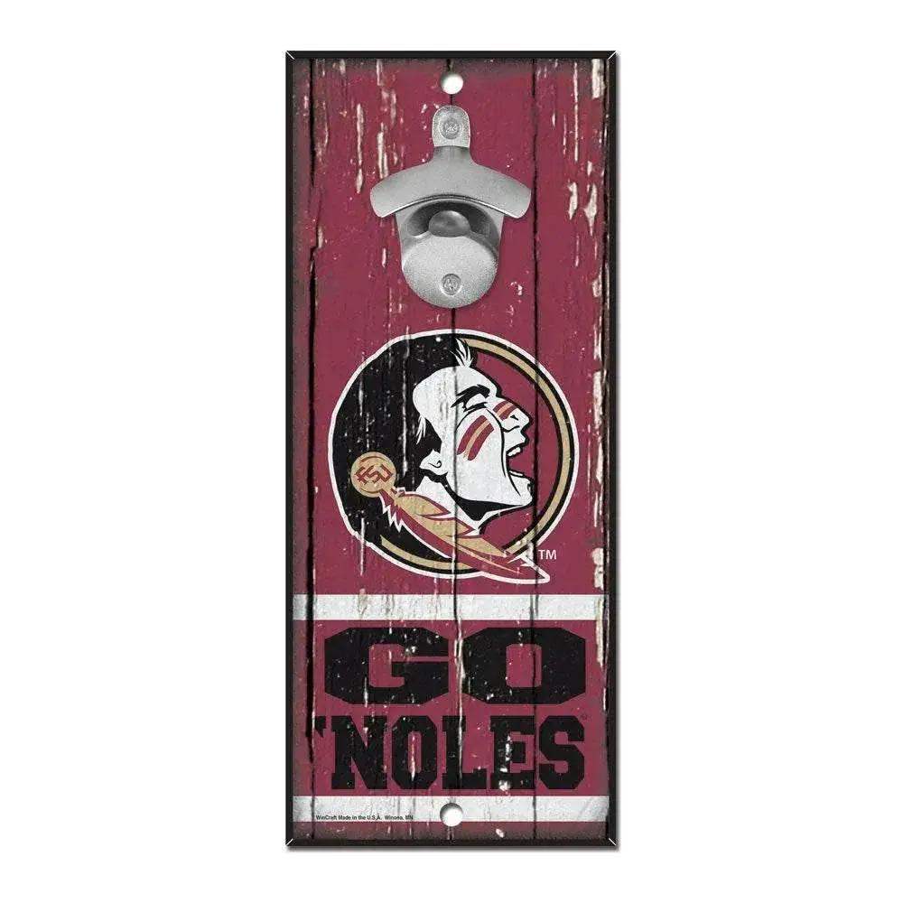 Florida State Seminoles Wood Sign Bottle Opener 5x11 - ToylandEU
