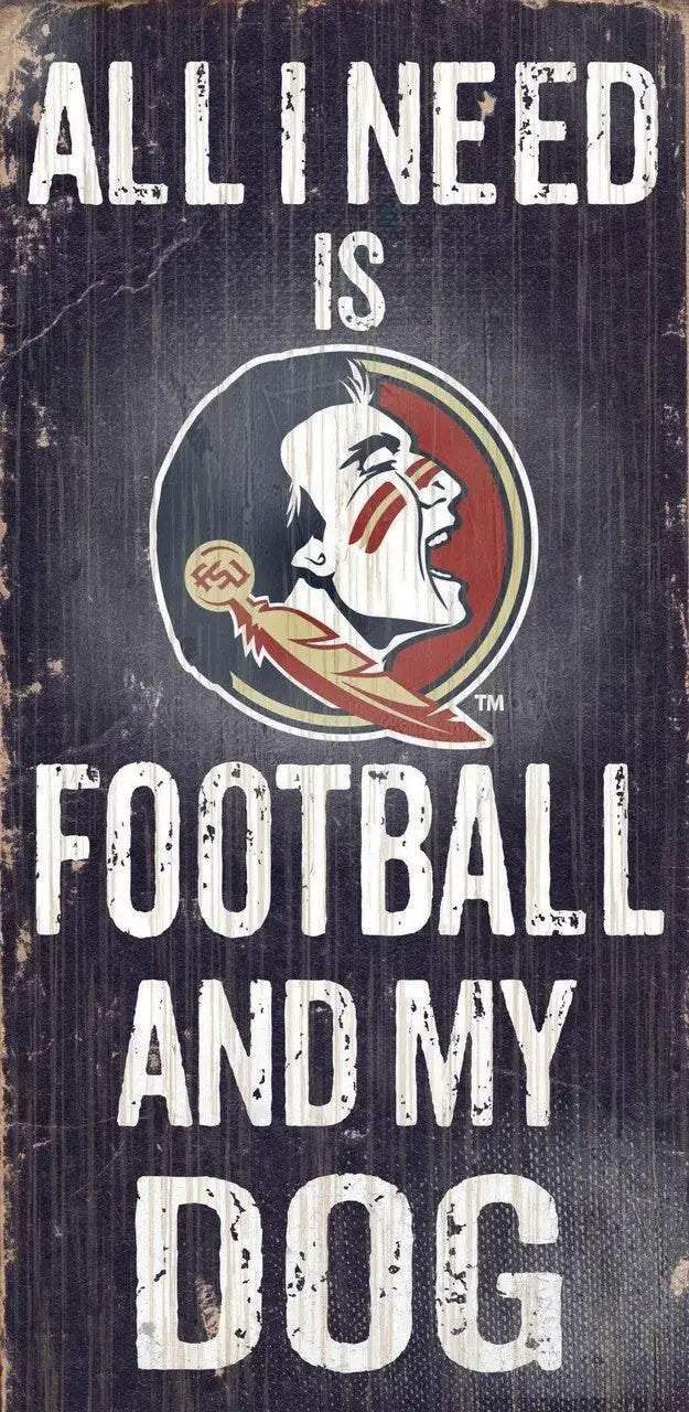  Florida State Seminoles Wood Sign Football and Dog Decor -  ToylandEU™