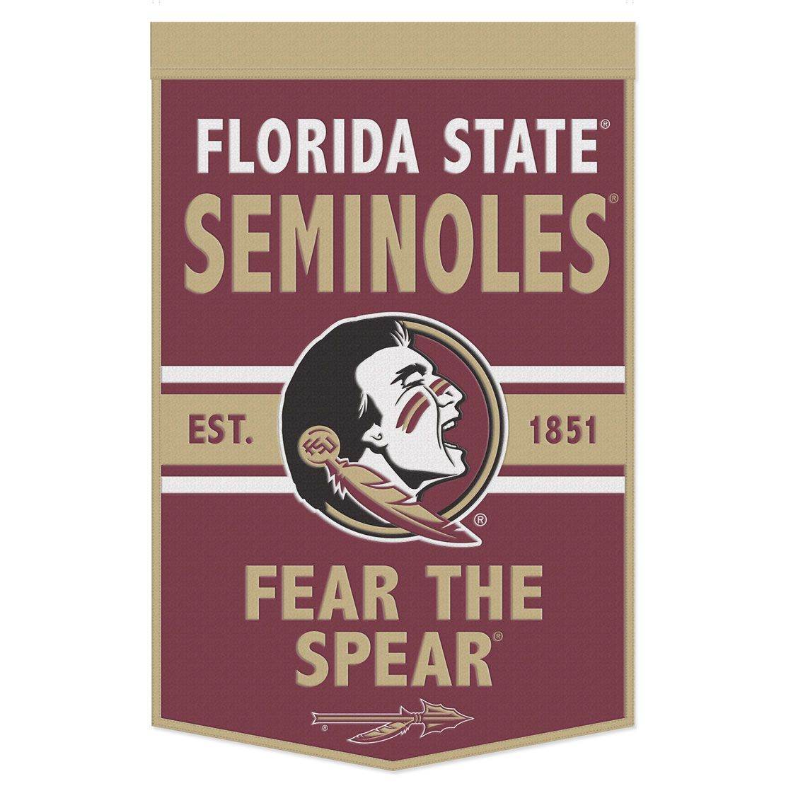 Florida State Seminoles Wool Banner 24x38 Dynasty Slogan - ToylandEU