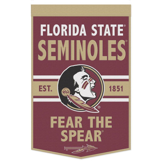 Florida State Seminoles Wool Banner 24x38 Dynasty Slogan - ToylandEU