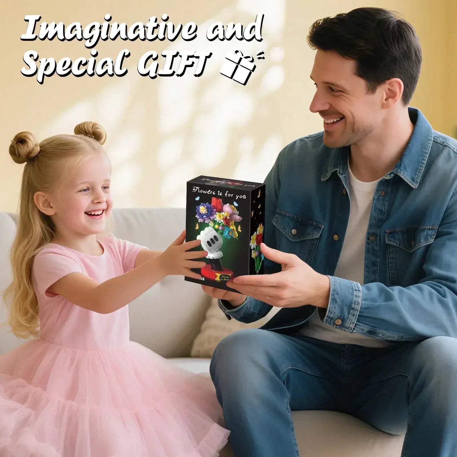 Flower Bouquet Building Kit With Elegant Display Stand - ToylandEU