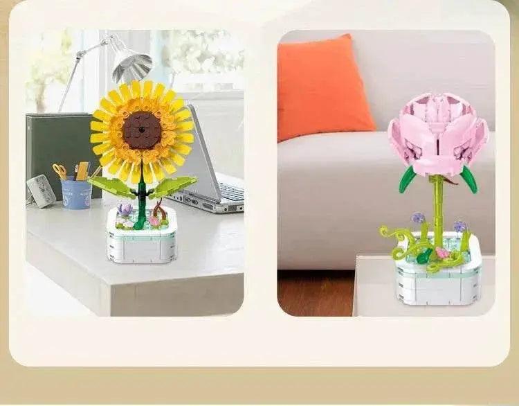  Bouquet Building Block Set Plant Potted Bricks Toys Girls Gifts -  ToylandEU™