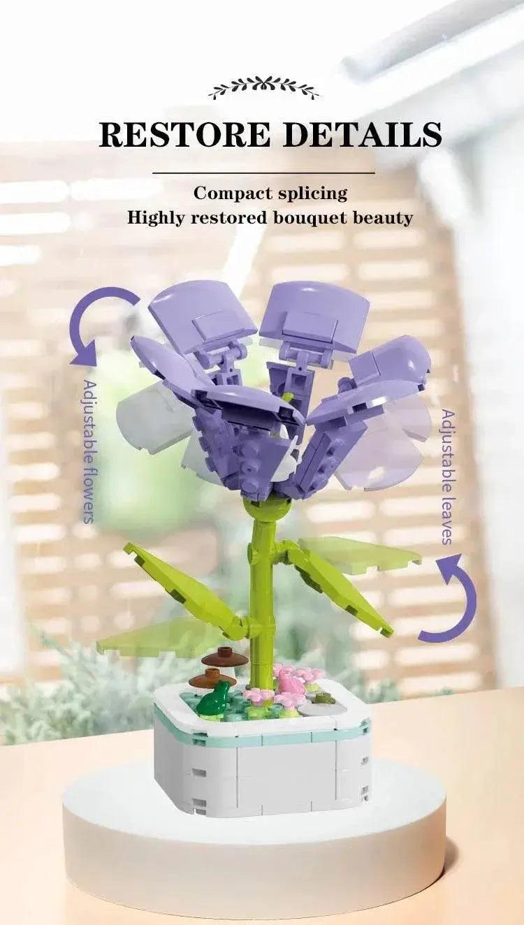  Bouquet Building Block Set Plant Potted Bricks Toys Girls Gifts -  ToylandEU™