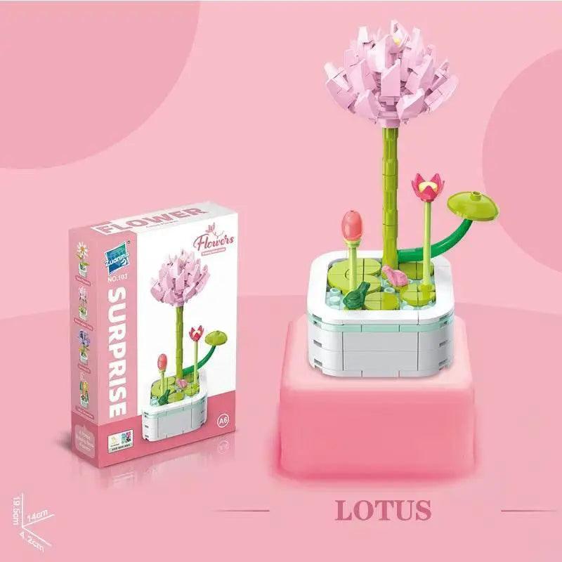  Bouquet Building Block Set Plant Potted Bricks Toys Girls Gifts -  ToylandEU™