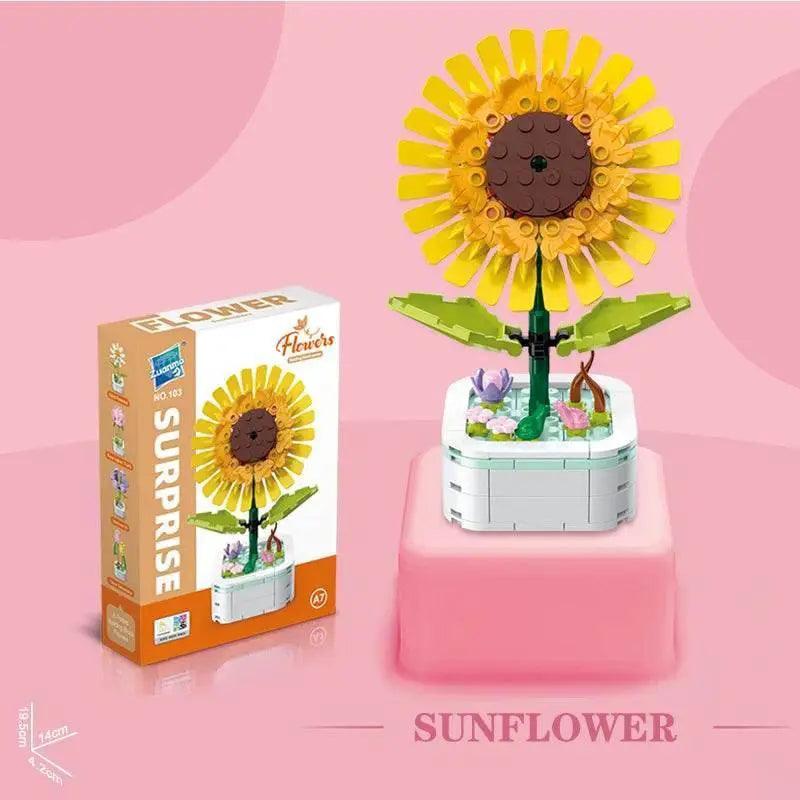  Bouquet Building Block Set Plant Potted Bricks Toys Girls Gifts -  ToylandEU™