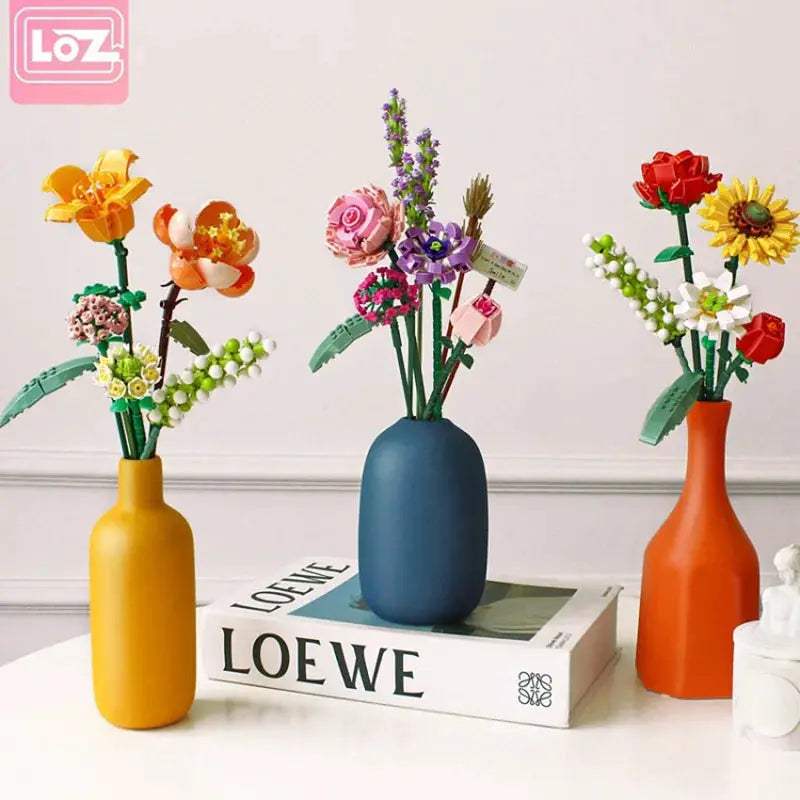 Flowers Bricks Bouquet Building Blocks Toys for Birthday Gift Room Decor Botanical Set Valentine's Day Rose Friends Kids Adults - ToylandEU