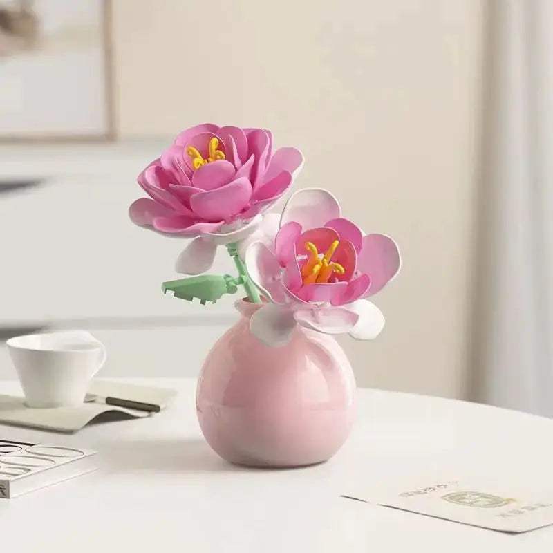 Flowers Bricks Bouquet Building Blocks Toys for Birthday Gift Room Decor Botanical Set Valentine's Day Rose Friends Kids Adults - ToylandEU