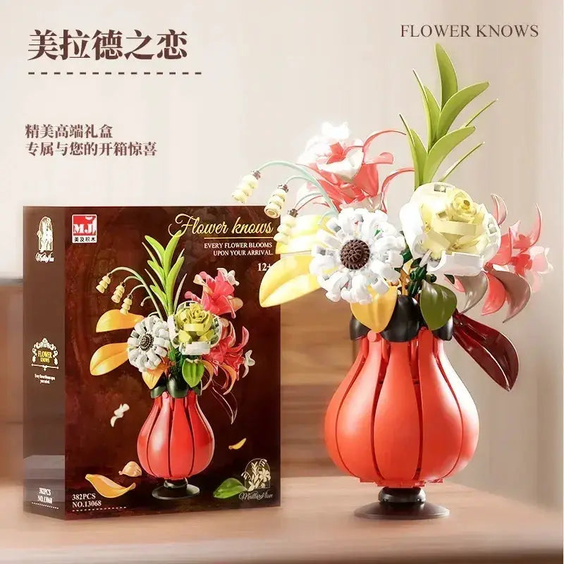 Flower Building Blocks Desk Decor Kit For DIY Plant Display - ToylandEU