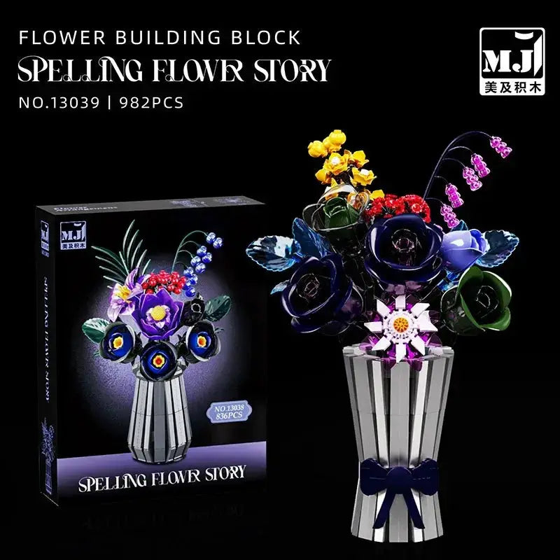 Flower Building Blocks Desk Decor Kit For DIY Plant Display - ToylandEU