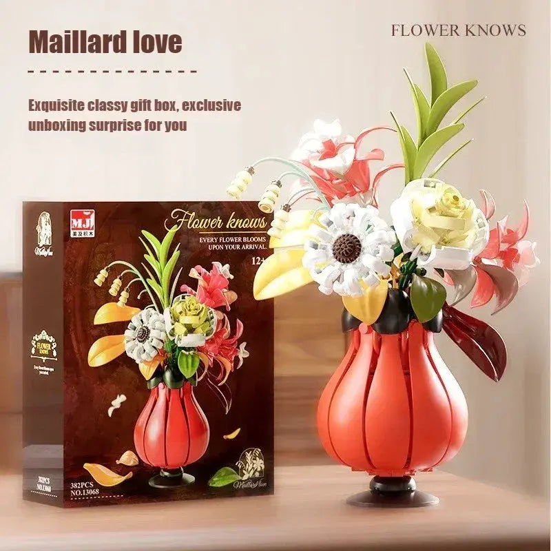 Flower Building Blocks Desk Decor Kit For DIY Plant Display - ToylandEU