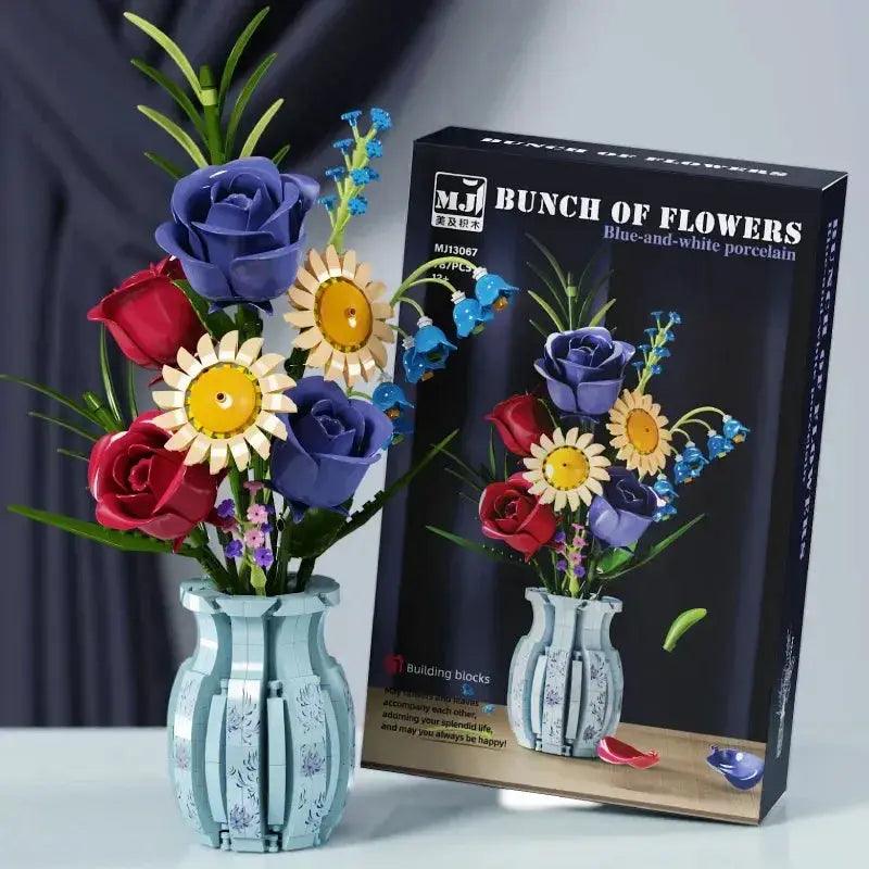  Flower Building Blocks Desk Decor Kit Pro Plant Display -  ToylandEU™