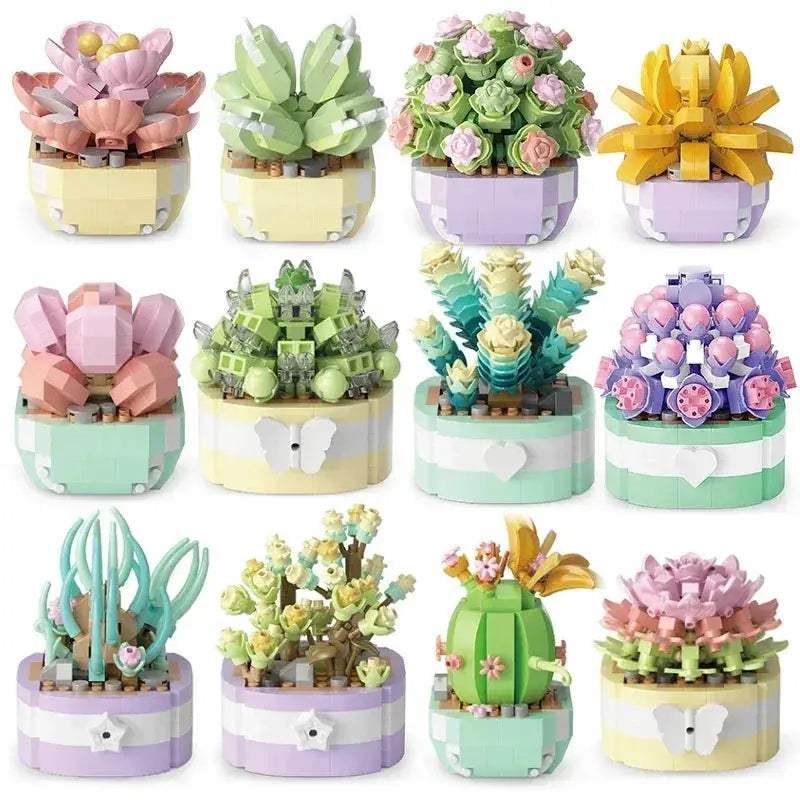 Flower Succulent Building Blocks Garden Kit for DIY Plants - ToylandEU