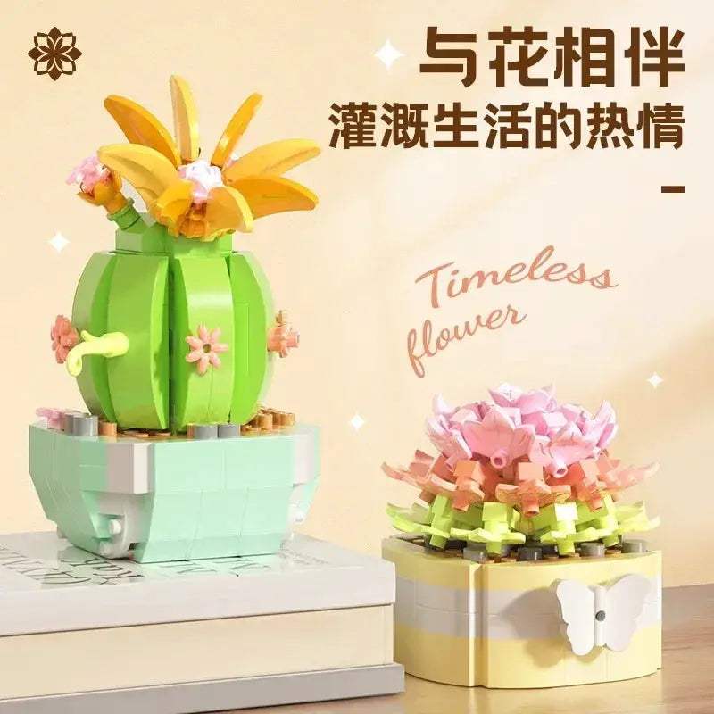 Flower Succulent Building Blocks Garden Kit for DIY Plants - ToylandEU