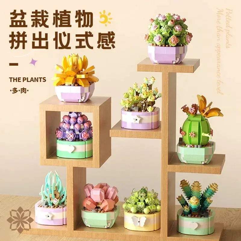 Flower Succulent Building Blocks Garden Kit for DIY Plants - ToylandEU