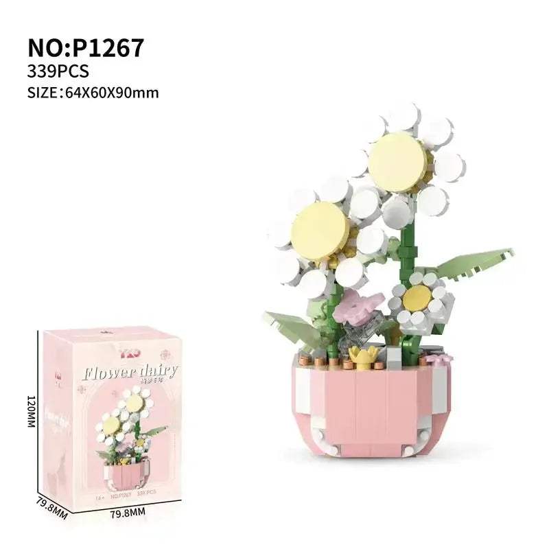 Flower Succulent Building Blocks Garden Kit for DIY Plants - ToylandEU