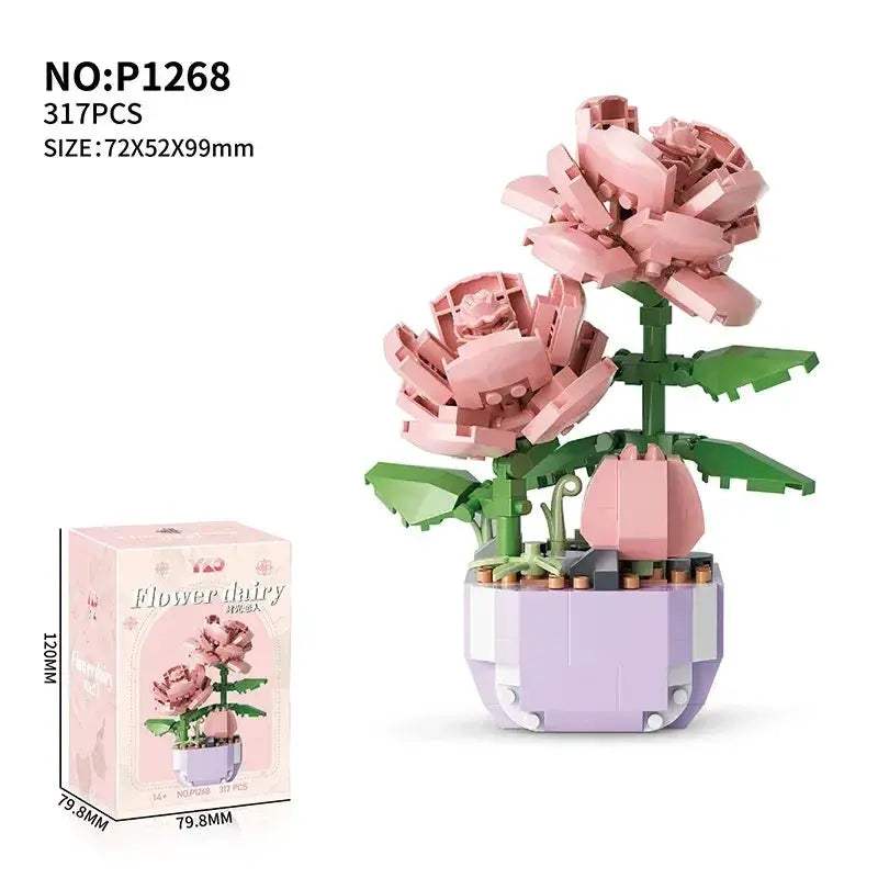 Flower Succulent Building Blocks Garden Kit for DIY Plants - ToylandEU
