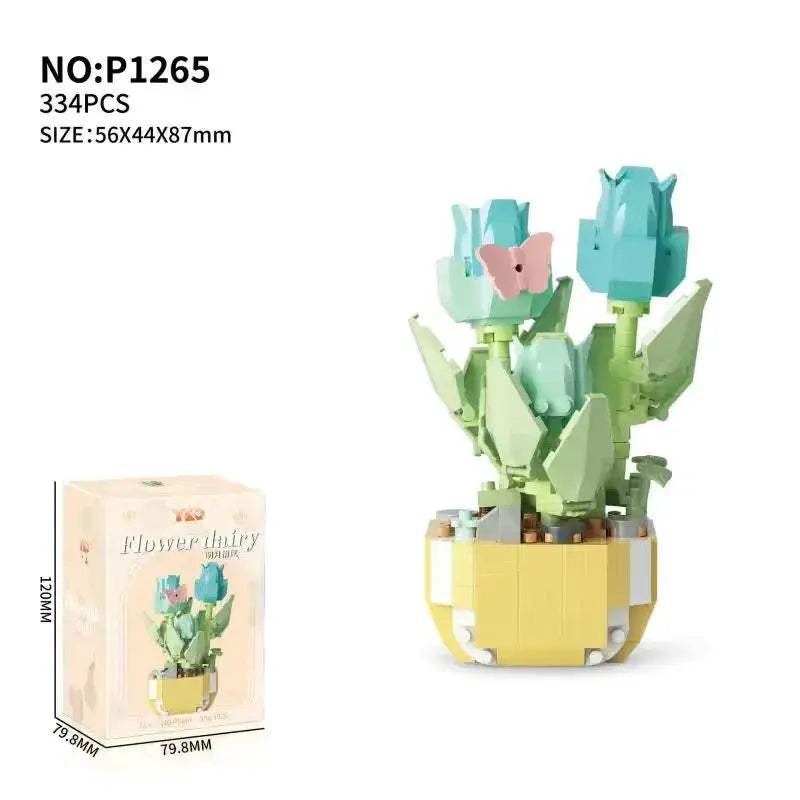 Flower Succulent Building Blocks Garden Kit for DIY Plants - ToylandEU