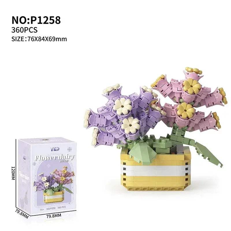 Flower Succulent Building Blocks Garden Kit for DIY Plants - ToylandEU