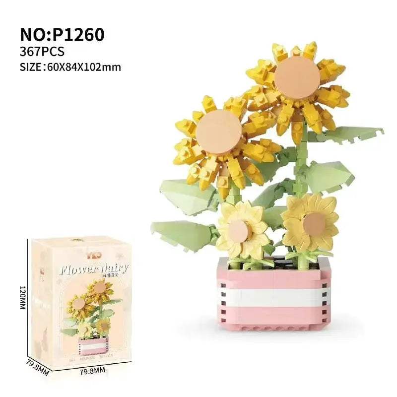 Flower Succulent Building Blocks Garden Kit for DIY Plants - ToylandEU