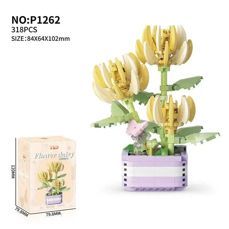 Flower Succulent Building Blocks Garden Kit for DIY Plants - ToylandEU
