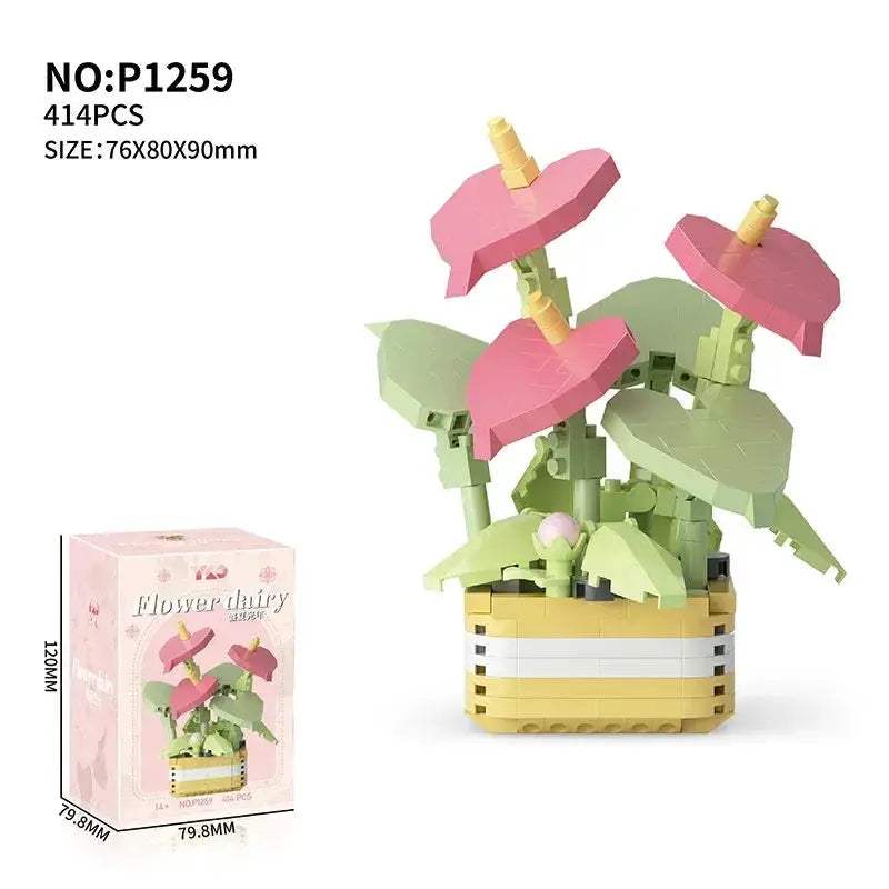 Flower Succulent Building Blocks Garden Kit for DIY Plants - ToylandEU