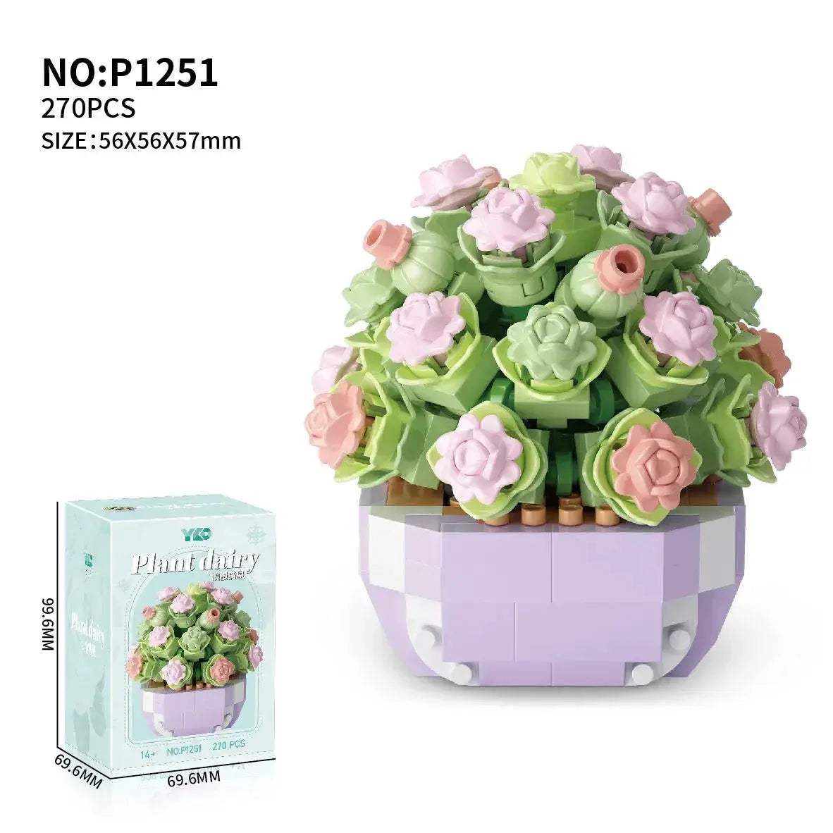 Flower Succulent Building Blocks Garden Kit for DIY Plants - ToylandEU