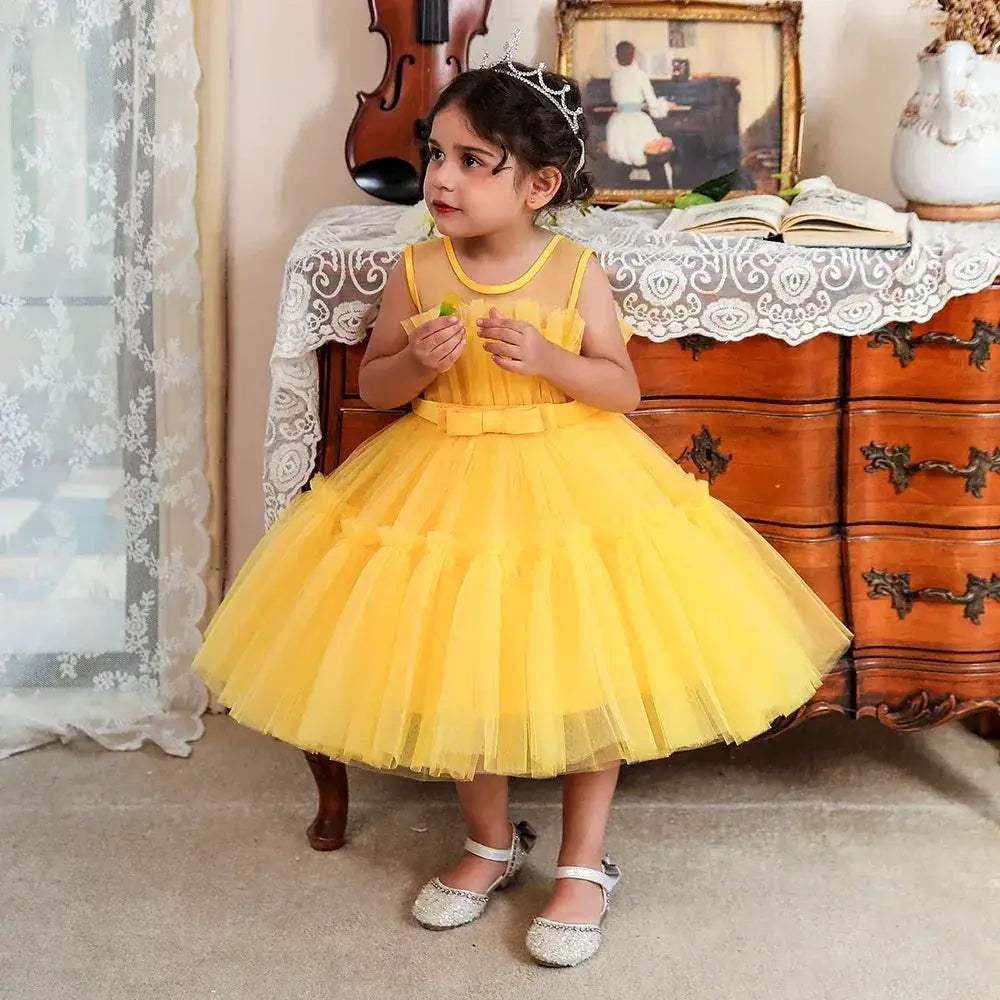 Fluffy Baby Girl Dress for Baptism and Birthday Celebration - ToylandEU